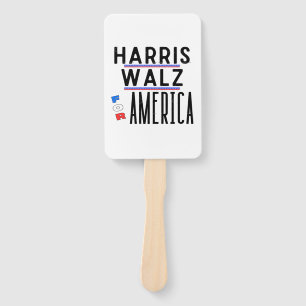 Harris Walz 2024 Pin Hand Fan
