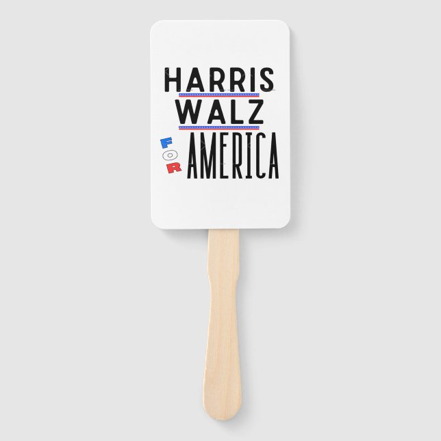 Harris Walz 2024 Pin Hand Fan (Front)