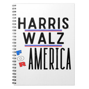 Harris Walz 2024 Pin Notebook