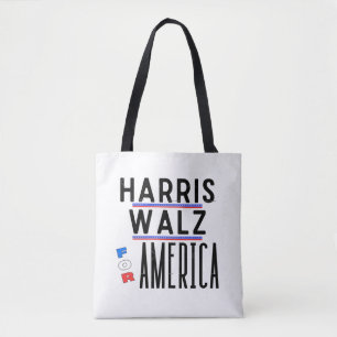 Harris Walz 2024 Pin Tote Bag