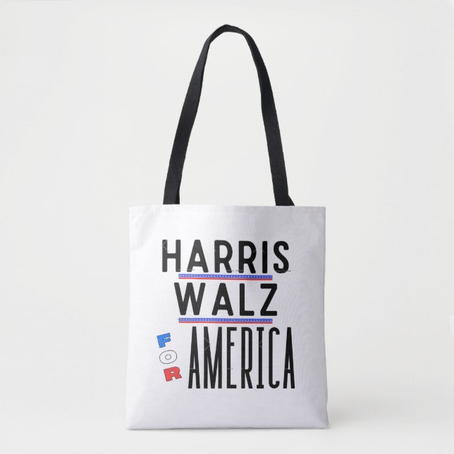 Harris Walz 2024 Pin Tote Bag (Front)