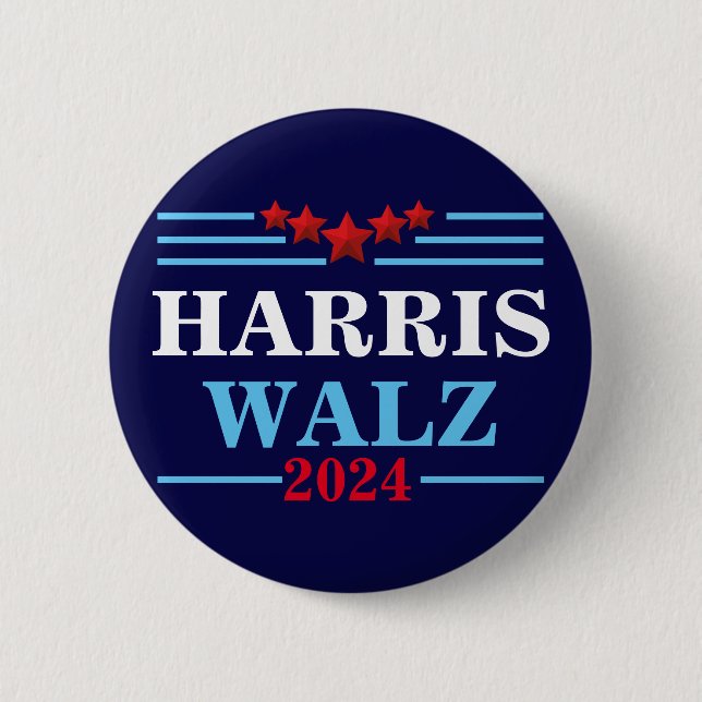 Harris Walz 2024 President - Tim Walz  6 Cm Round Badge (Front)