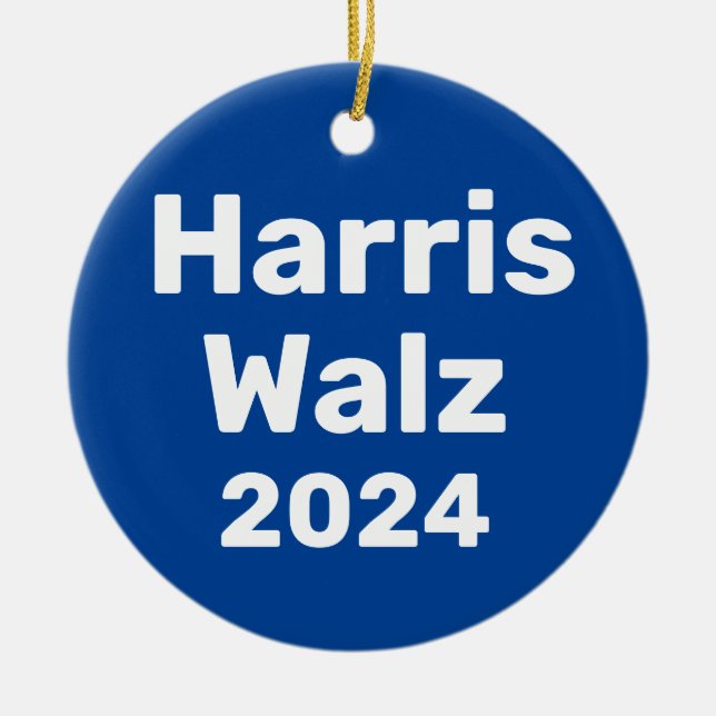 Harris / Walz 2024 Presidential Campaign Ceramic Tree Decoration (Front)