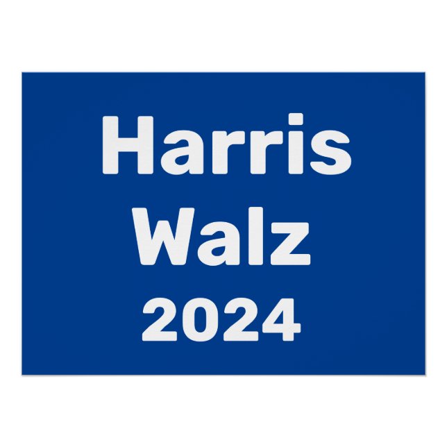 Harris / Walz 2024 Presidential Campaign Poster (Front)