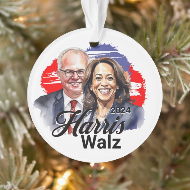 Harris Walz 2024 Presidential Election Ornament (Tree)