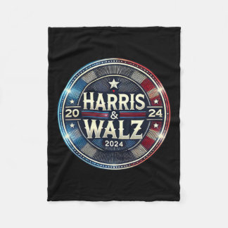 Harris Walz 2024 Presidential Election President T Fleece Blanket