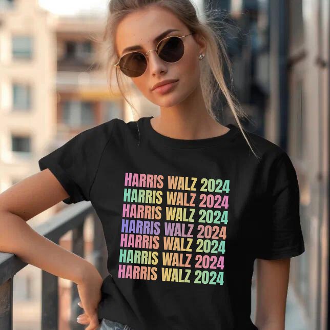 Harris Walz 2024 Rainbow T-Shirt (Creator Uploaded)
