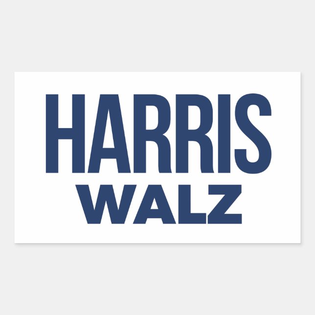 HARRIS WALZ 2024 RECTANGULAR STICKER (Front)