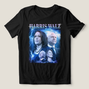 Harris Walz 2024 Retro 90s Style Tri-Blend Shirt