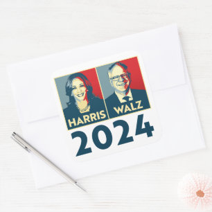 Harris Walz 2024 Square Sticker