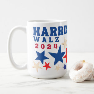 Harris Walz 2024 Stars Democrat Party Election  Coffee Mug