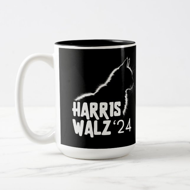 Harris Walz 2024 Two-Tone Coffee Mug (Left)