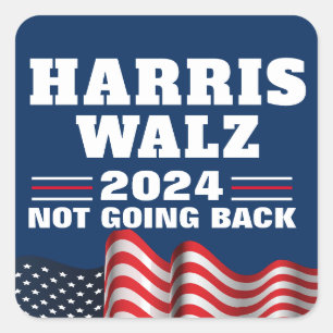 Harris Walz 2024 Vote Democrat Square Sticker