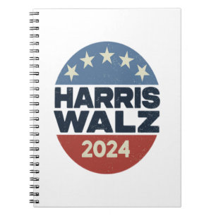 HARRIS WALZ 2024 VOTE FOR KAMALA HARRIS TIM WALZ  NOTEBOOK