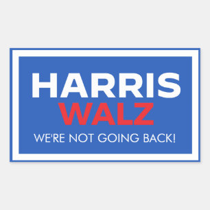 Harris Walz 2024 - We are not going back Rectangular Sticker