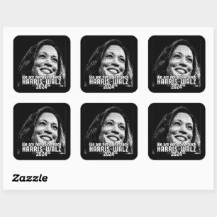 HARRIS-WALZ 2024 WE ARE NOT GOING BACK SQUARE STICKER