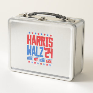 HARRIS WALZ 2024 - We're Not Going Back  Metal Lunch Box