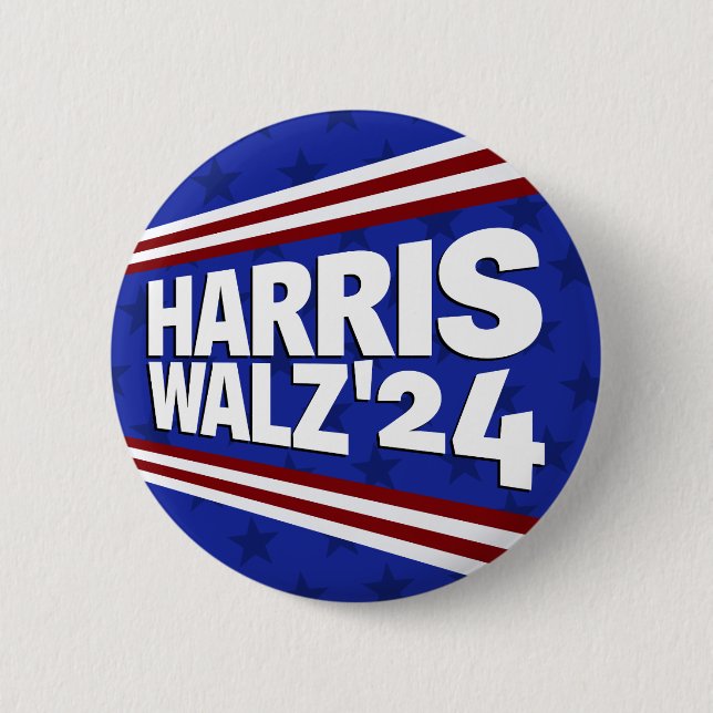 Harris Walz '24 6 Cm Round Badge (Front)