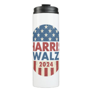 HARRIS WALZ 24 DEMOCRACY 2024 THERMAL TUMBLER