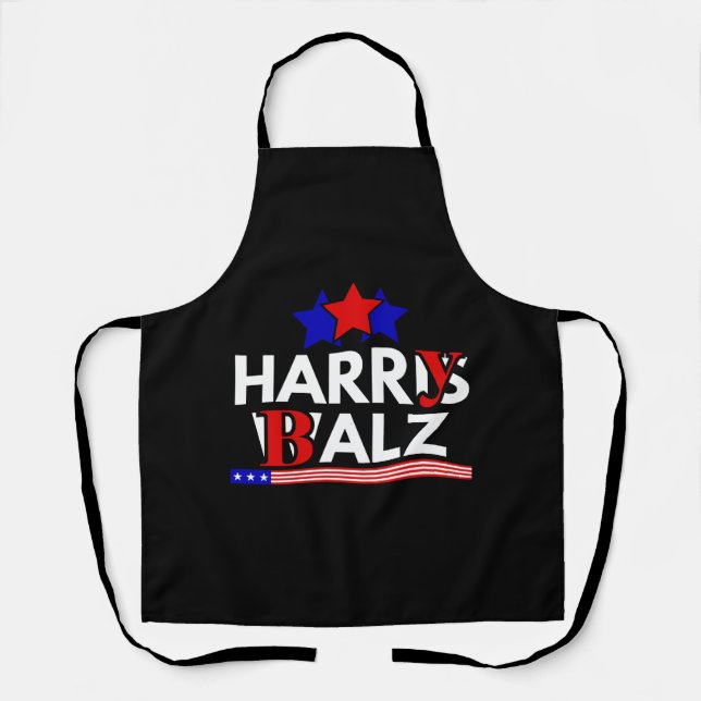 Harris Walz 24 Harry Balz 2024 Meme Democratics Apron (Front)