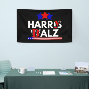 Harris Walz 24 Harry Balz 2024 Meme Democratics Banner