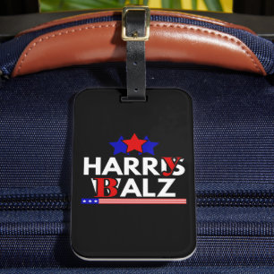 Harris Walz 24 Harry Balz 2024 Meme Democratics Luggage Tag
