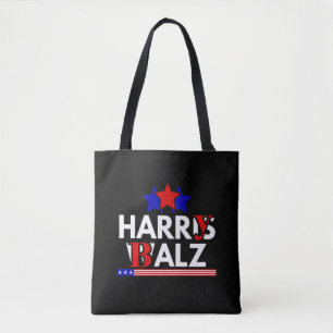 Harris Walz 24 Harry Balz 2024 Meme Democratics Tote Bag