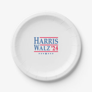 Harris Walz 24  Paper Plate