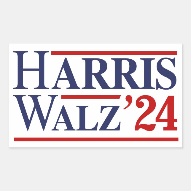 Harris Walz '24 Rectangular Sticker (Front)