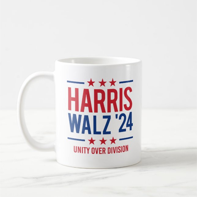 Harris Walz '24 - Unity over Division Coffee Mug (Left)