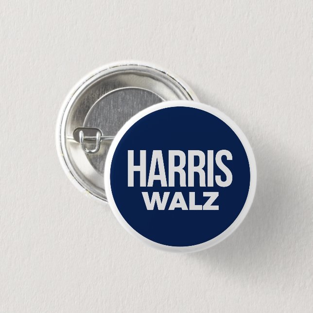 Harris Walz  3 Cm Round Badge (Front & Back)
