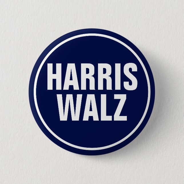 Harris-Walz  6 Cm Round Badge (Front)