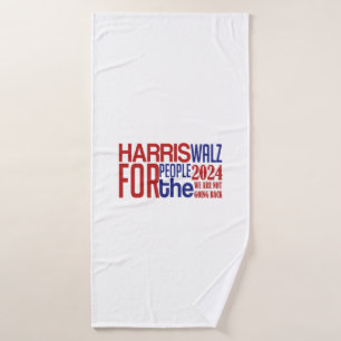 harris walz bath towel