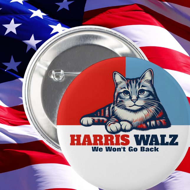 Harris Walz Campaign 6 Cm Round Badge (Creator Uploaded)