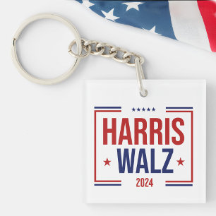 Harris Walz Campaign Election Acrylic Key Ring