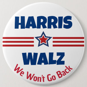 Harris Walz Campaign Magnet 6 Cm Round Badge