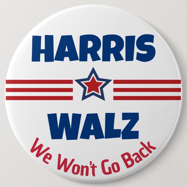 Harris Walz Campaign Magnet 6 Cm Round Badge (Front)