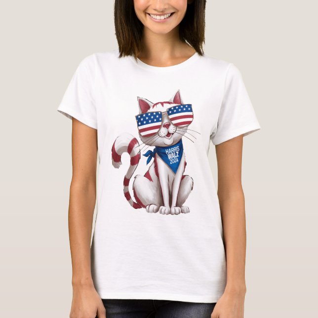 Harris Walz Childless Cat Ladies  T-Shirt (Front)