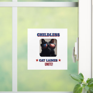 Harris Walz Childless Cat Ladies Unite Photo Cat Window Cling