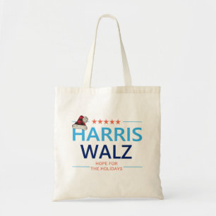 Harris Walz Christmas Hope for the Holidays Kamala Tote Bag