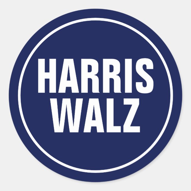 Harris-Walz  Classic Round Sticker (Front)