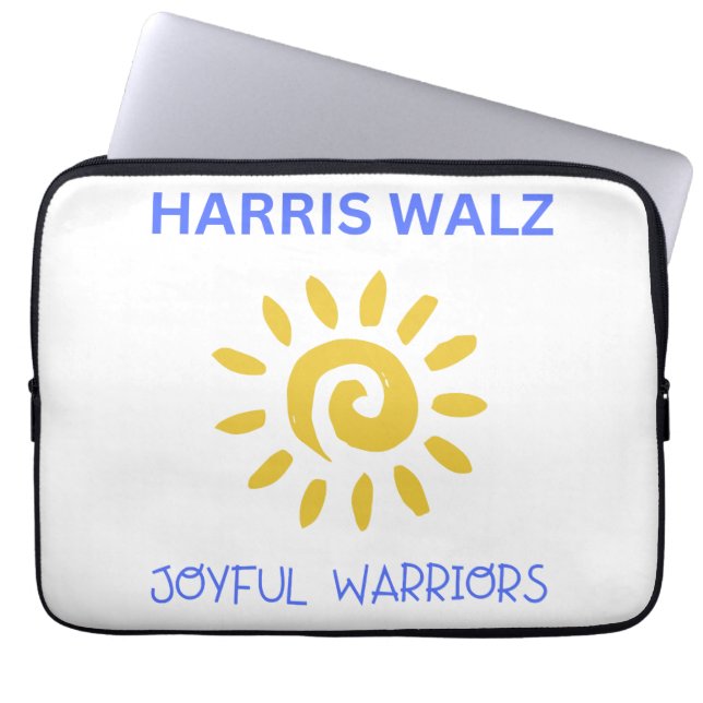 Harris Walz Coconut Tree Laptop Sleeve (Front)