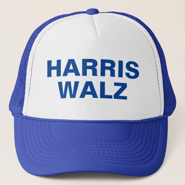 Harris Walz CUSTOMIZABLE Trucker Hat (Front)