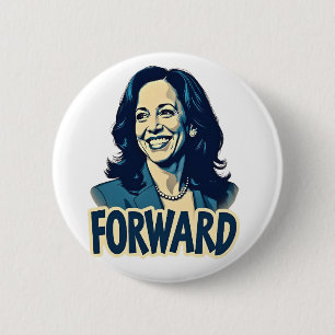 Harris Walz Election 2024 Forward Gift  6 Cm Round Badge