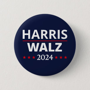 Harris Walz Election 2024 III 6 Cm Round Badge