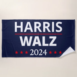 Harris Walz Election 2024 III Beach Towel