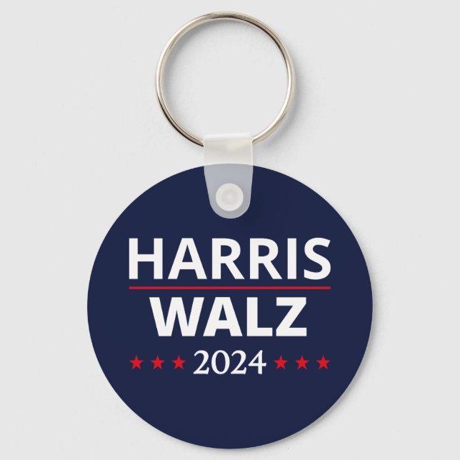 Harris Walz Election 2024 III Key Ring (Front)