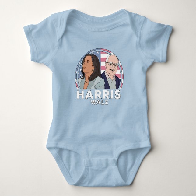 Harris Walz Election Baby Bodysuit (Front)
