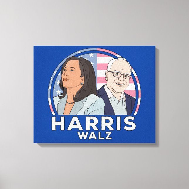 Harris Walz Election Canvas Print (Front)