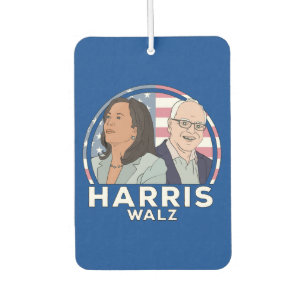 Harris Walz Election Car Air Freshener